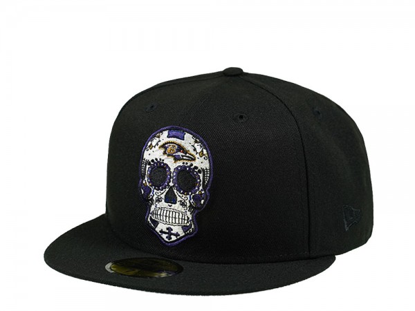 New Era Baltimore Ravens Skull Edition 59Fifty Fitted Cap