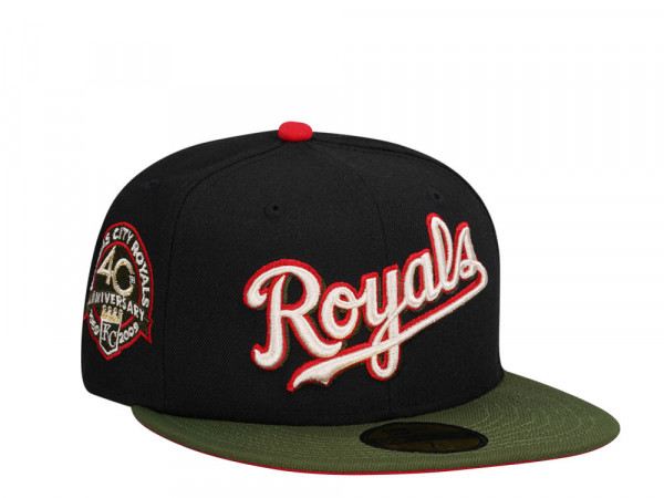 New Era Kansas City Royals 40th Anniversary Black Rifle Two Tone Prime Edition 59Fifty Fitted Cap