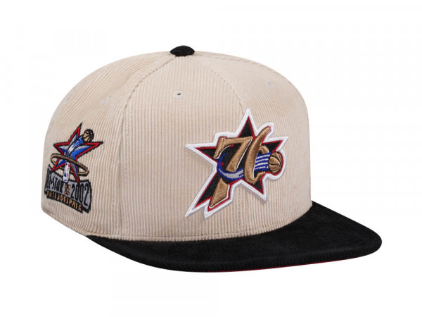 Mitchell & Ness Philadelphia 76ers All Star 2002 Two Tone Hardwood Classic Cord Edition Dynasty Fitted Cap