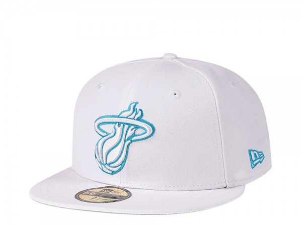 New Era Miami Heat White Edition 59Fifty Fitted Cap