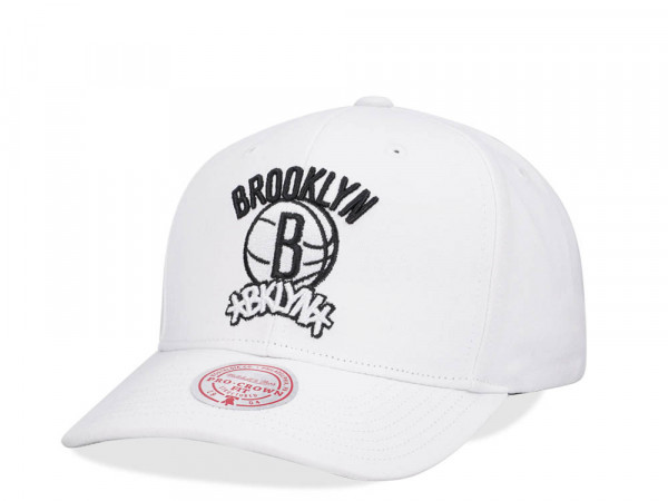Mitchell & Ness Brooklyn Nets All in Pro White Snapback Cap