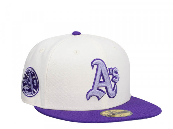 New Era Oakland Athletics World Series 1972 Chrome Purple Two Tone Edition 59Fifty Fitted Cap