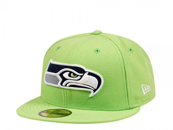 New Era Seattle Seahawks Flash Green Edition 59Fifty Fitted Cap