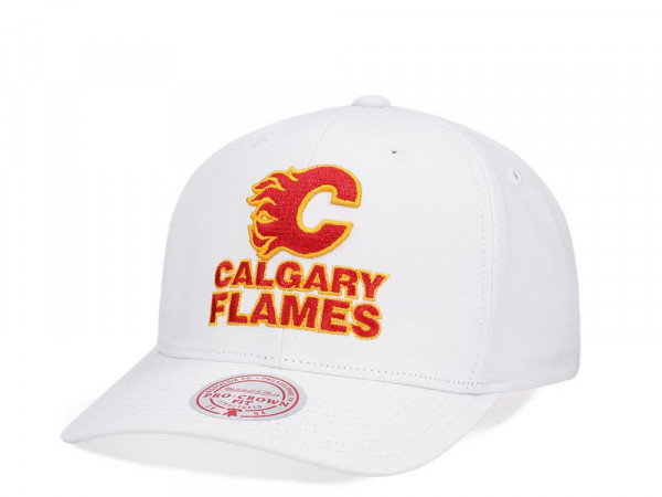 Mitchell & Ness Calgary Flames All in Pro White Snapback Cap