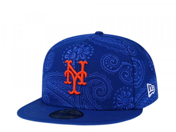 New Era New York Mets Blue MLB Swirl 59Fifty Fitted Cap