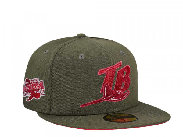New Era Tampa Bay Rays Devil Inaugural Season 1998 Olive Lava Two Tone Edition 59Fifty Fitted Cap