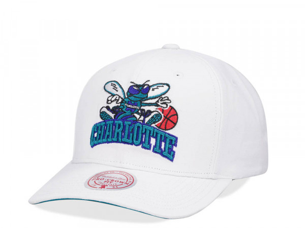 Mitchell & Ness Charlotte Hornets All in Pro White Snapback Cap