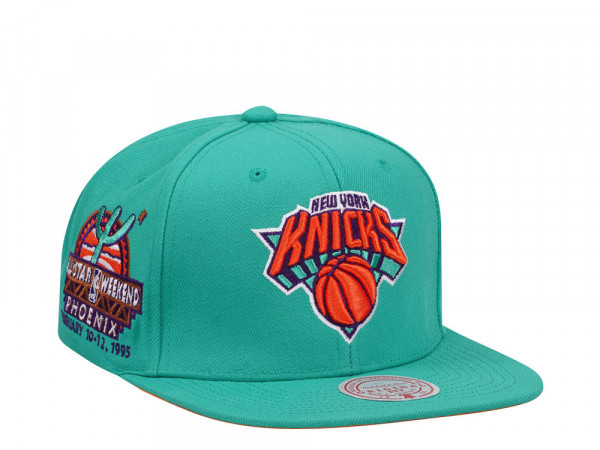 Mitchell & Ness New York Knicks Desert Green Hardwood Classic All Star Weekend Snapback Cap