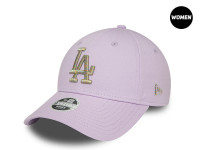 New Era Los Angeles Dodgers Metallic Logo Lavender Womens 9Forty Strapback Cap