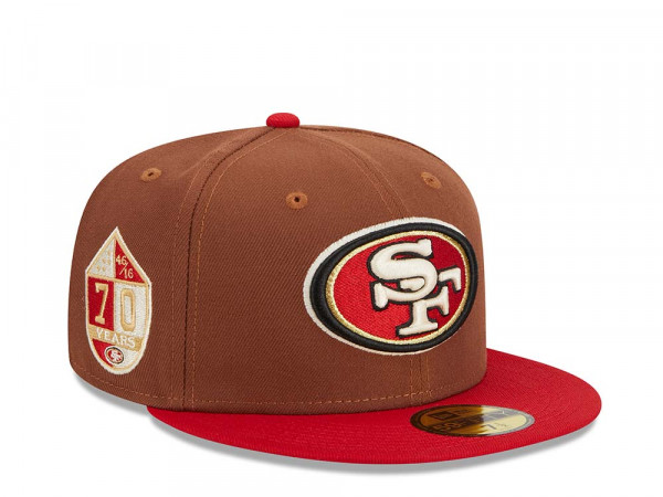 New Era San Francisco 49ers 70th Anniversary Harvest Two Tone Edition 59Fifty Fitted Cap