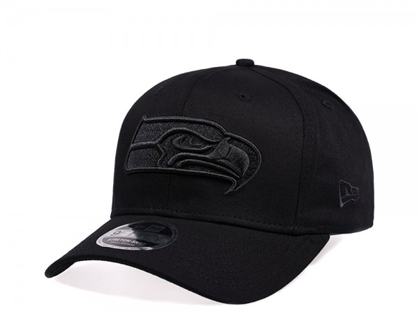 New Era Seattle Seahawks All Black Edition 9Fifty Stretch Snapback Cap