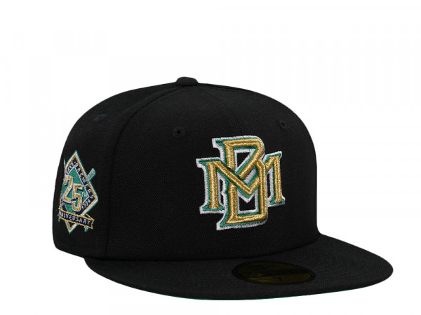 New Era Milwaukee Brewers 25th Anniversary Black Throwback Edition 59Fifty Fitted Cap