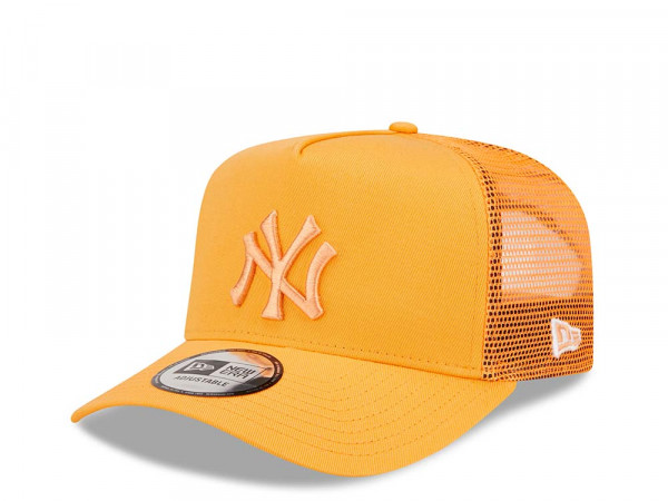 New Era New York Yankees Tonal Mesh Orange A Frame Trucker Snapback Cap