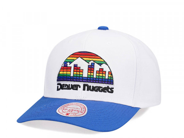 Mitchell & Ness Denver Nuggets Team Two Tone 2.0 Pro White Snapback Cap
