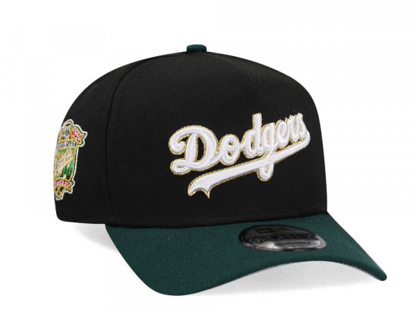 New Era Los Angeles Dodgers 40th Anniversary Black Green Two Tone Edition 9Forty A Frame Snapback Cap