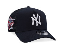 New Era New York Yankees 75 Anniversary Edition A Frame Trucker Snapback Cap