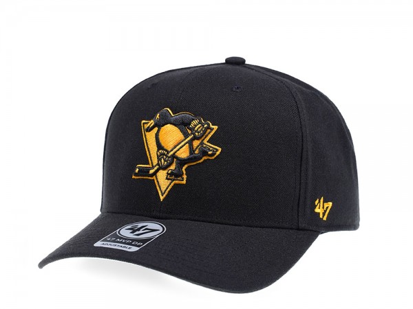 47Brand Pittsburgh Penguins Black and Yellow MVP DP Snapback Cap