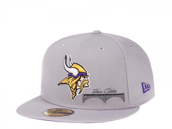 New Era Minnesota Vikings City Icons Grey Edition 59Fifty Fitted Cap
