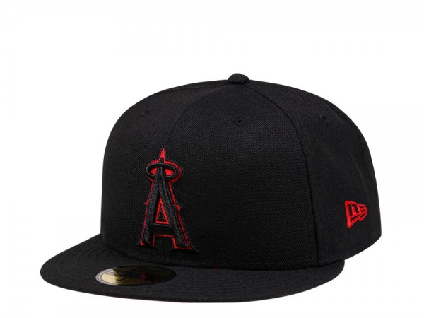 New Era Los Angeles Angels Black and Red Edition 59Fifty Fitted Cap