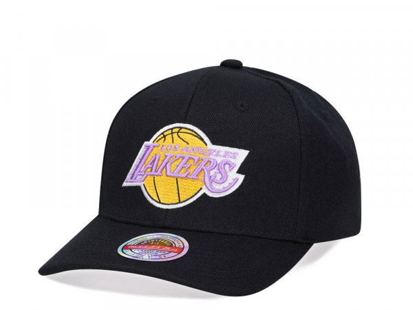 Mitchell & Ness Los Angeles Lakers High Crown 6 Panel Hardwood Classic Red Line Flex Snapback Cap