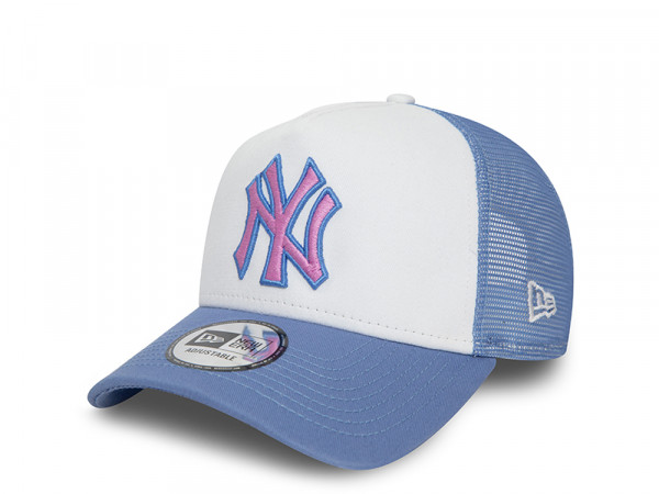 New Era New York Yankees World Series 1998 Lavender Trucker A Frame Snapback Cap