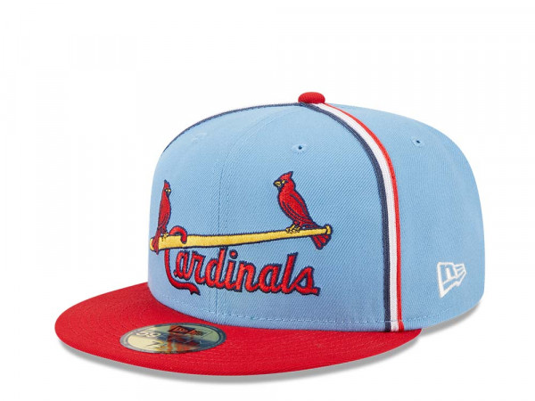 New Era St. Louis Cardinals Powder Blues Sky Throwback Two Tone Edition 59Fifty Fitted Cap