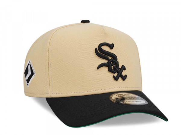 New Era Chicago White Sox Vegas Gold Two Tone Throwback Edition 9Forty A Frame Snapback Cap