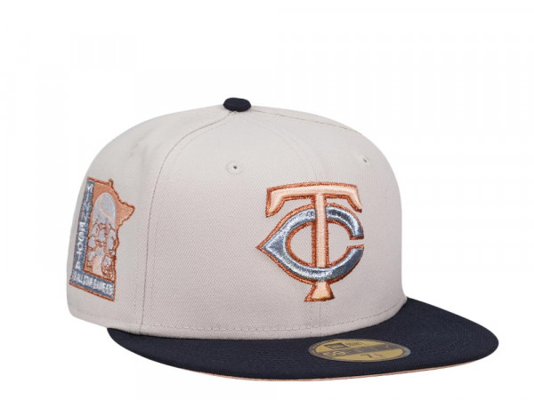 New Era Minnesota Twins All Star Game 1965 Metallic Stone Two Tone Edition 59Fifty Fitted Cap