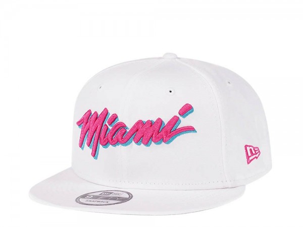 New Era Miami Heat Vice Edition White 9Fifty Snapback Cap
