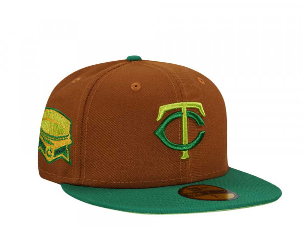 New Era Minnesota Twins Metrodome Peanut Green Two Tone Edition 59Fifty Fitted Cap