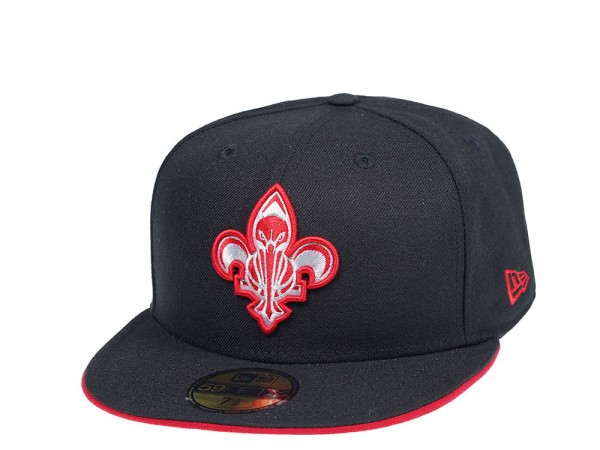 New Era New Orleans Pelicans Red and Grey Edition 59Fifty Fitted Cap