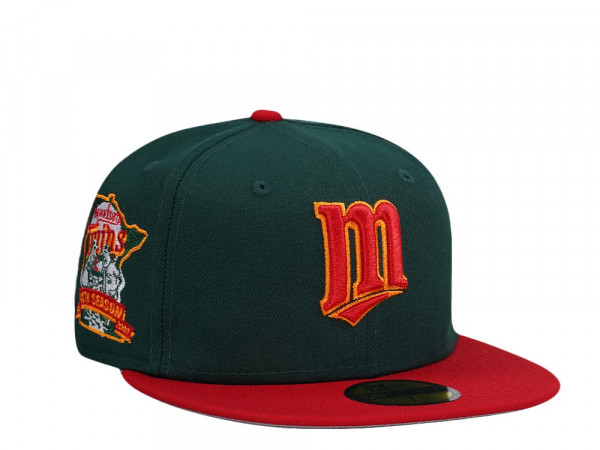 New Era Minnesota Twins 40th Anniversary Dark Green Two Tone Edition 59Fifty Fitted Cap