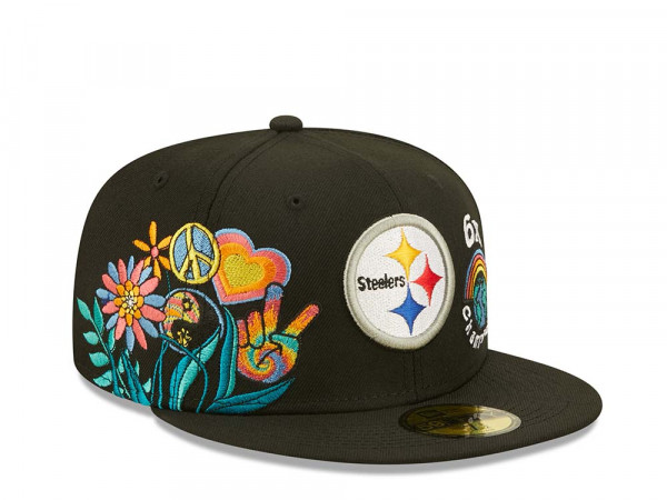 New Era Pittsburgh Steelers 6x Champions - Black Groovy Edition 59Fifty Fitted Cap