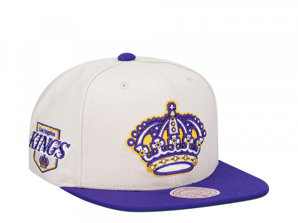 Mitchell & Ness Los Angeles Kings Vintage Off-White Snapback Cap
