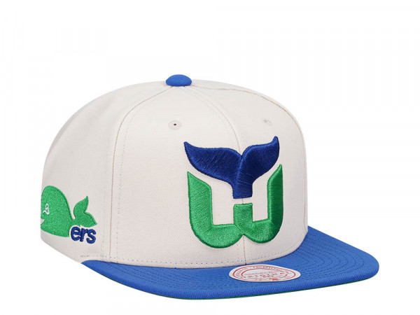 Mitchell & Ness Hartford Whalers Vintage Off-White Snapback Cap