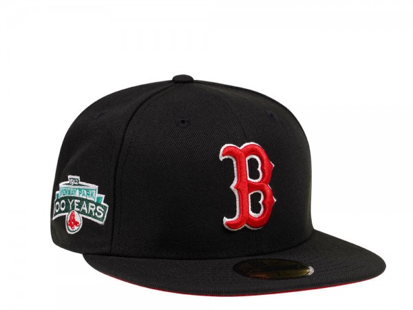 New Era Boston Red Sox 100 Years Fenway Park Black and Red 59Fifty Fitted Cap