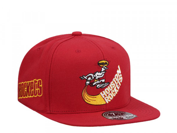 Mitchell & Ness Houston Rockets Logo History Hardwood Classic Dynasty Fitted Cap