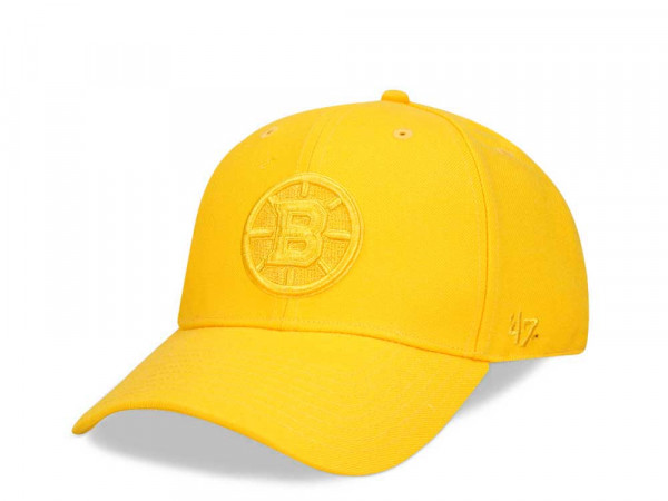 47Brand Boston Bruins Yellow Gold MVP Snapback Cap