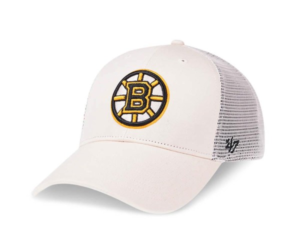 47Brand Boston Bruins Classic Creme Trucker Snapback Cap