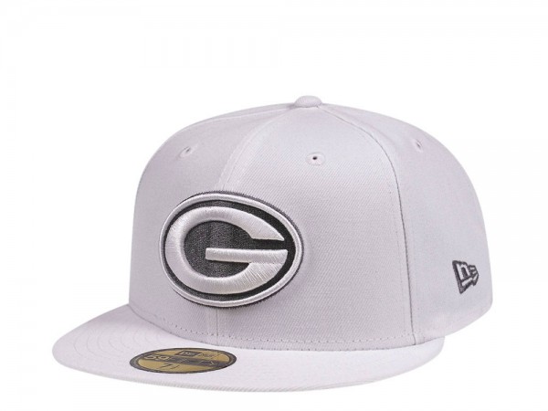 New Era Green Bay Packers All White Edition 59Fifty Fitted Cap