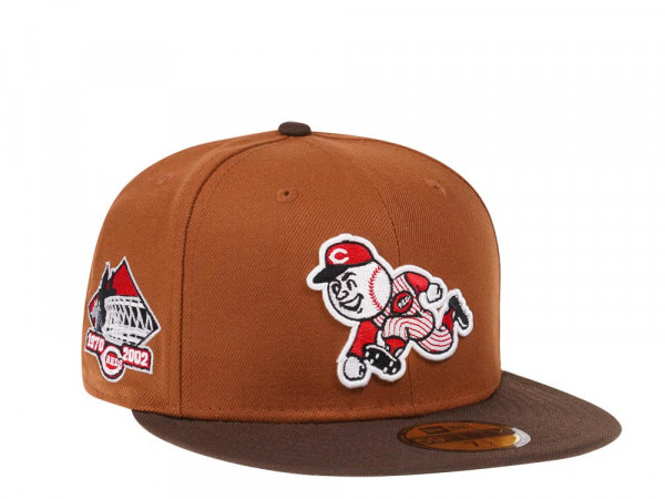 New Era Cincinnati Reds Riverfront Stadium Bourbon and Suede Edition 59Fifty Fitted Cap