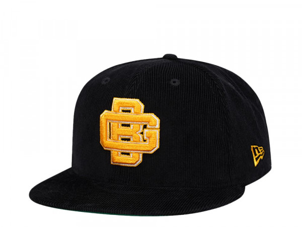 New Era Green Bay Packers Black Corduroy Edition 9Fifty Snapback Cap