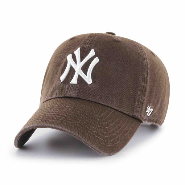 47brand New York Yankees Brown Curved Clean Up Strapback