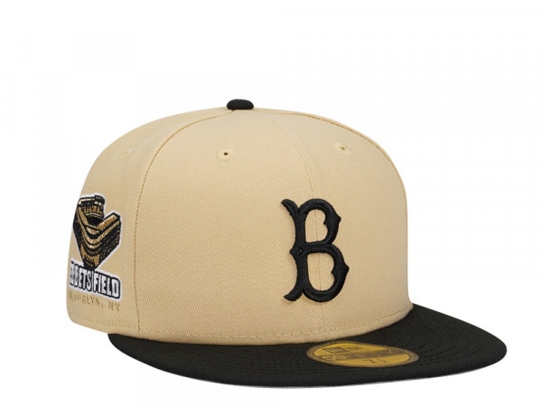 New Era Brooklyn Dodgers Ebbets Field Black Vegas Two Tone Edition 59Fifty Fitted Cap