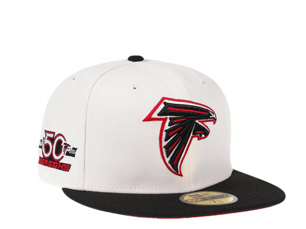 New Era Atlanta Falcons 50th Anniversary Cream Dome Edition 59Fifty Fitted Cap