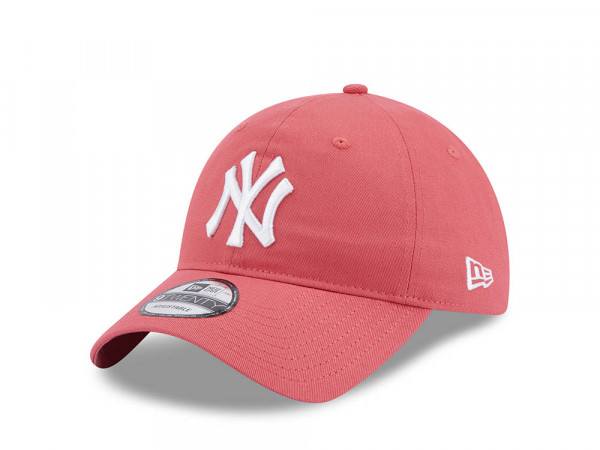 New Era New York Yankees League Essential Coral 9Twenty Strapback Cap