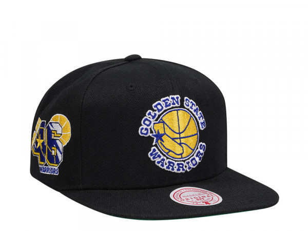 Mitchell & Ness Golden State Warriors Black Side Jam Throwback Edition Snapback Cap
