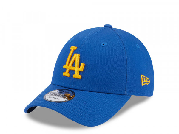 New Era Los Angeles Dodgers League Essential Blue Yellow 9Forty Strapback Cap