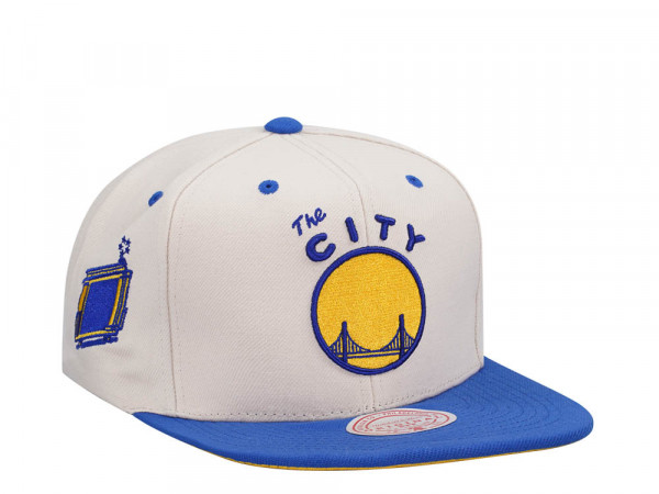 Mitchell & Ness Golden State Warriors Sail Off White Two Tone Snapback Cap