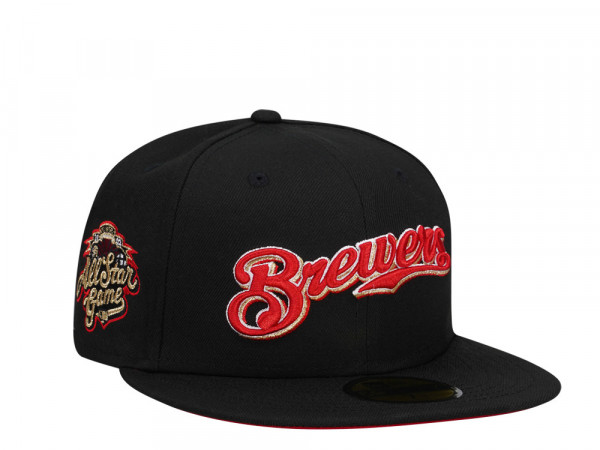 New Era Milwaukee Brewers All Star Game 2002 Black and Red Edition 59Fifty Fitted Cap